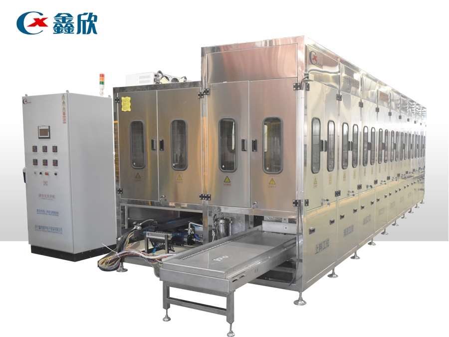 Stainless steel tube fully automatic multi station ultrasonic cleaning and drying line