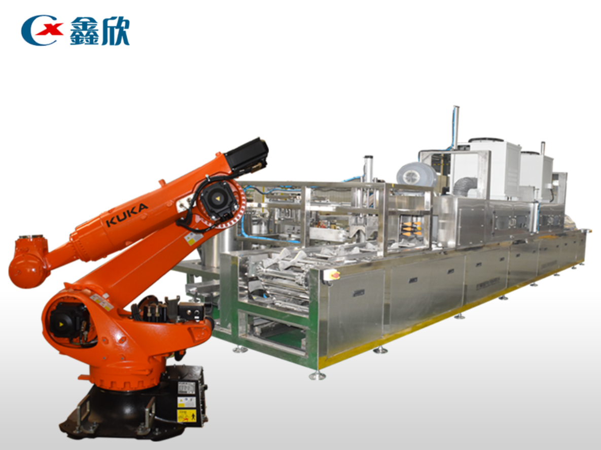  Supporting wheel through spray cleaning and drying line